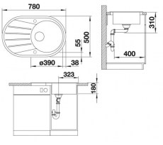 Мойка Blanco Tamos 45 S схема